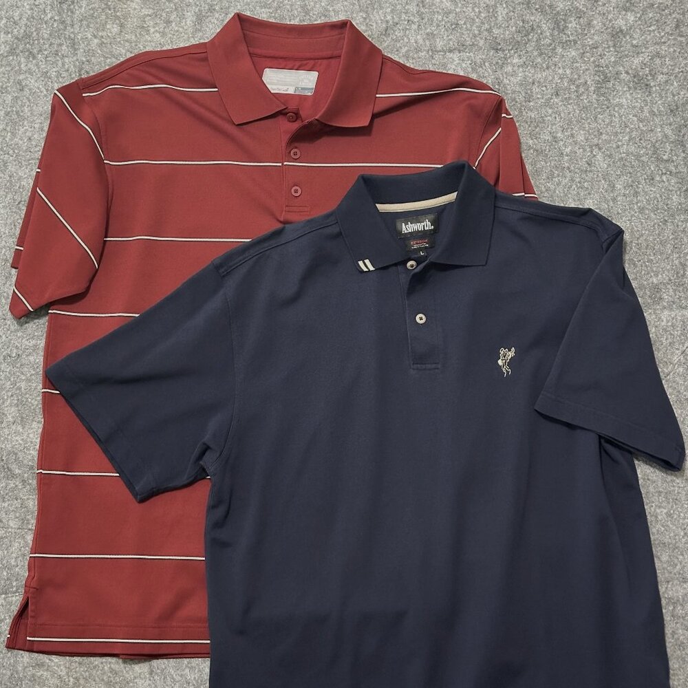 Cutter & Buck and Ashworth Polo Shirts - Size Large - Lot of 2